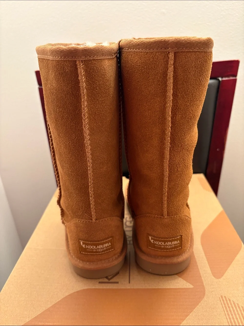 New UGG Koolaburra Kids Suede Tall Chestnut Boot Size 13
